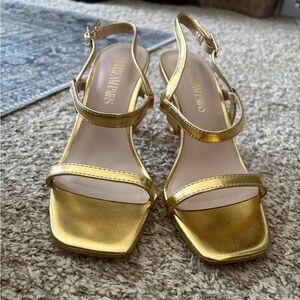 Gold Strappy Sandals